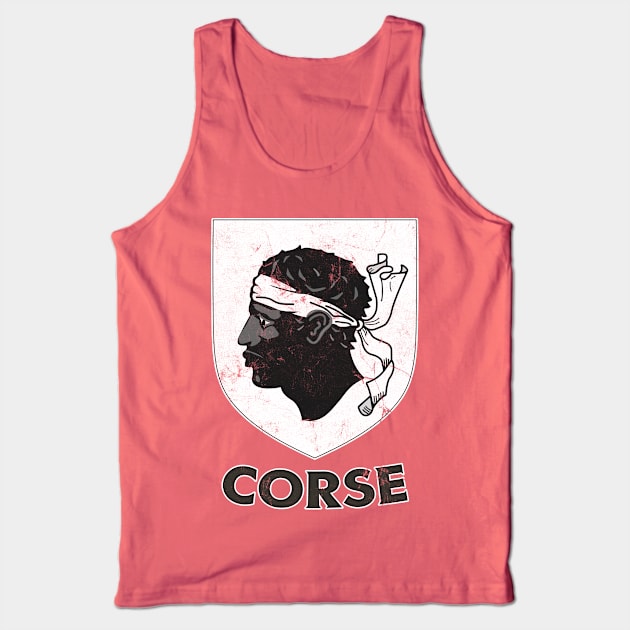 Corsica -- Vintage Style Crest Design Tank Top by DankFutura